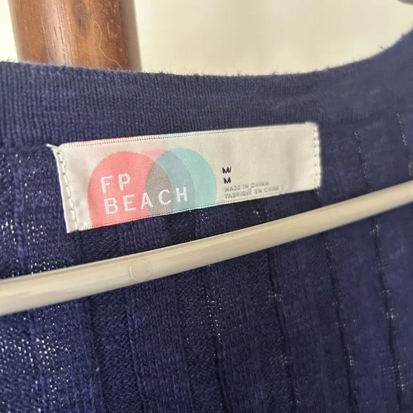 Navy Blue Ribbed Knit Set - Picture 2 of 6